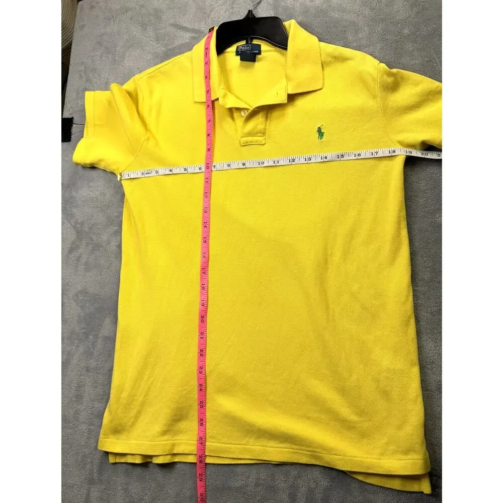 Polo Ralph Lauren Short Sleeve Polo Shirt Boys XL 18-20 Yellow Cotton Pique EUC